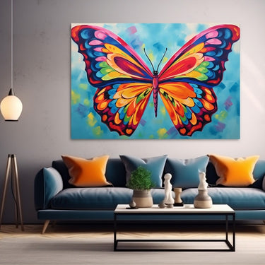 Rainbow Butterfly Painting